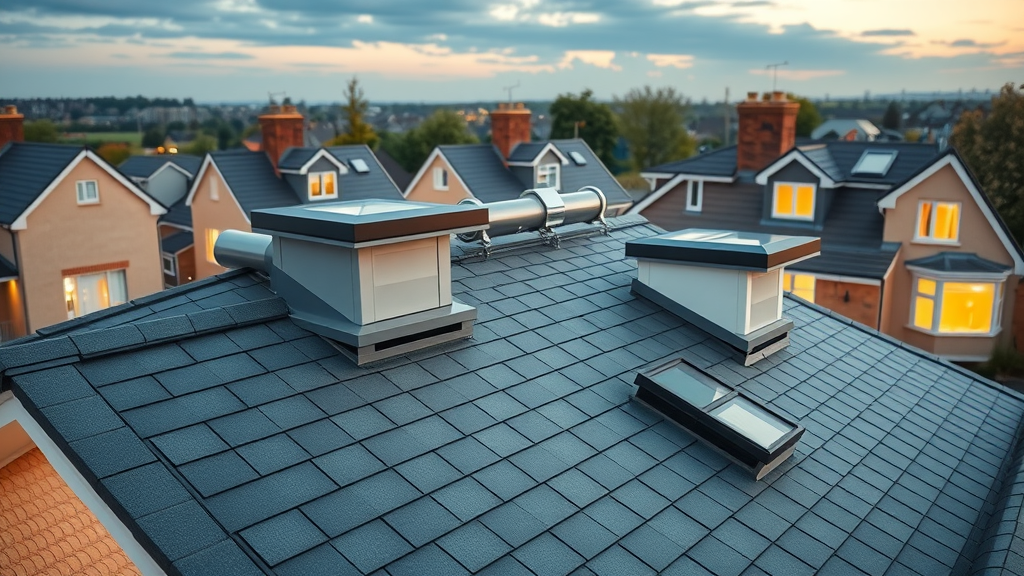 Modern London home with roof ventilation solutions and visible air vents
